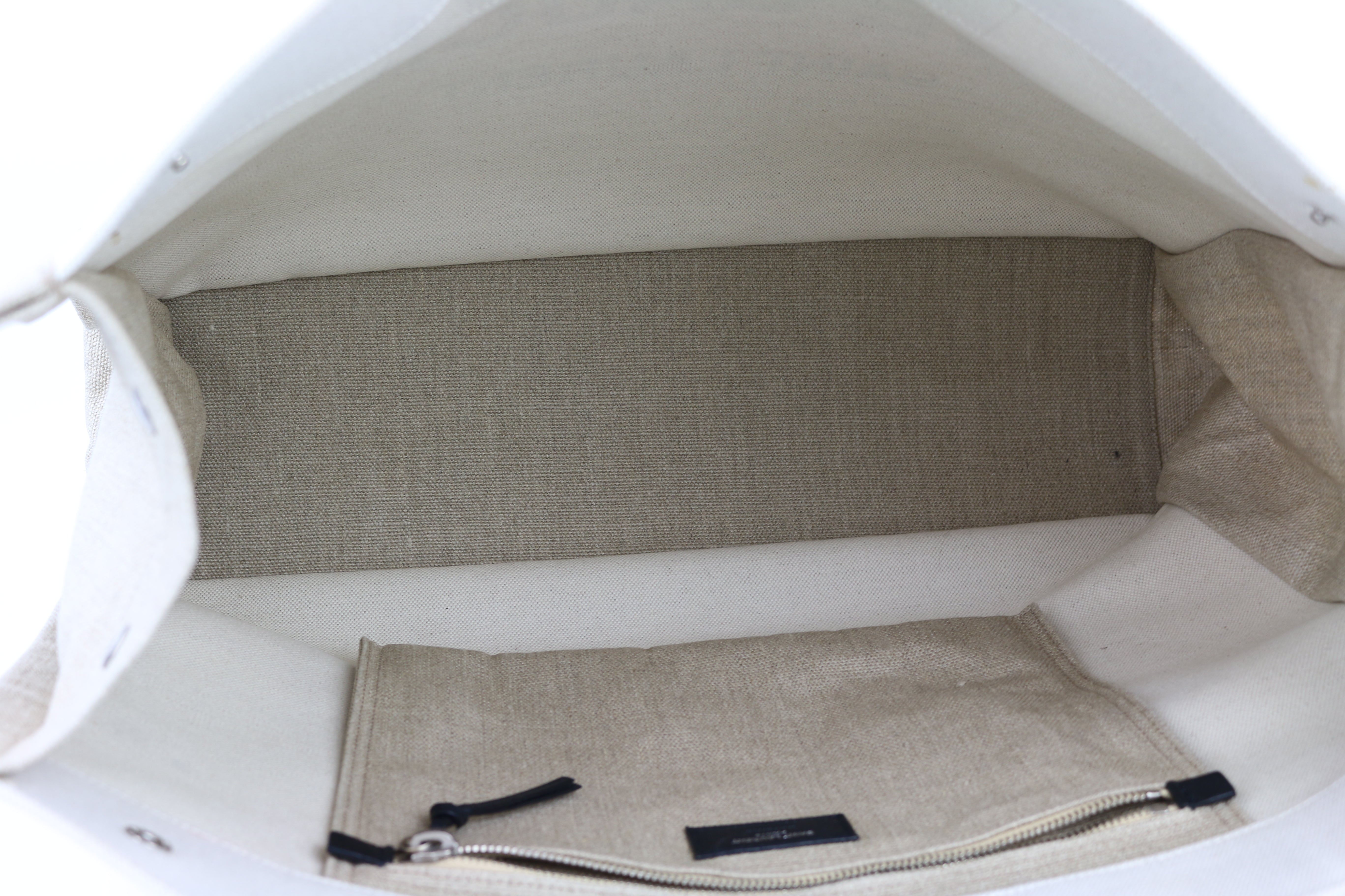 Beige Canvas Rive Gauche Tote