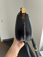 Black Vitello King Plexiglass Moonlight Shoulder Bag