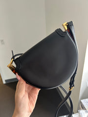 Black Vitello King Plexiglass Moonlight Shoulder Bag