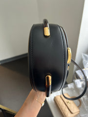 Black Vitello King Plexiglass Moonlight Shoulder Bag