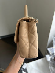 Beige Caviar Extra Mini Coco Handle