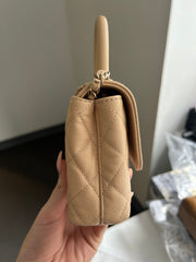 Beige Caviar Extra Mini Coco Handle