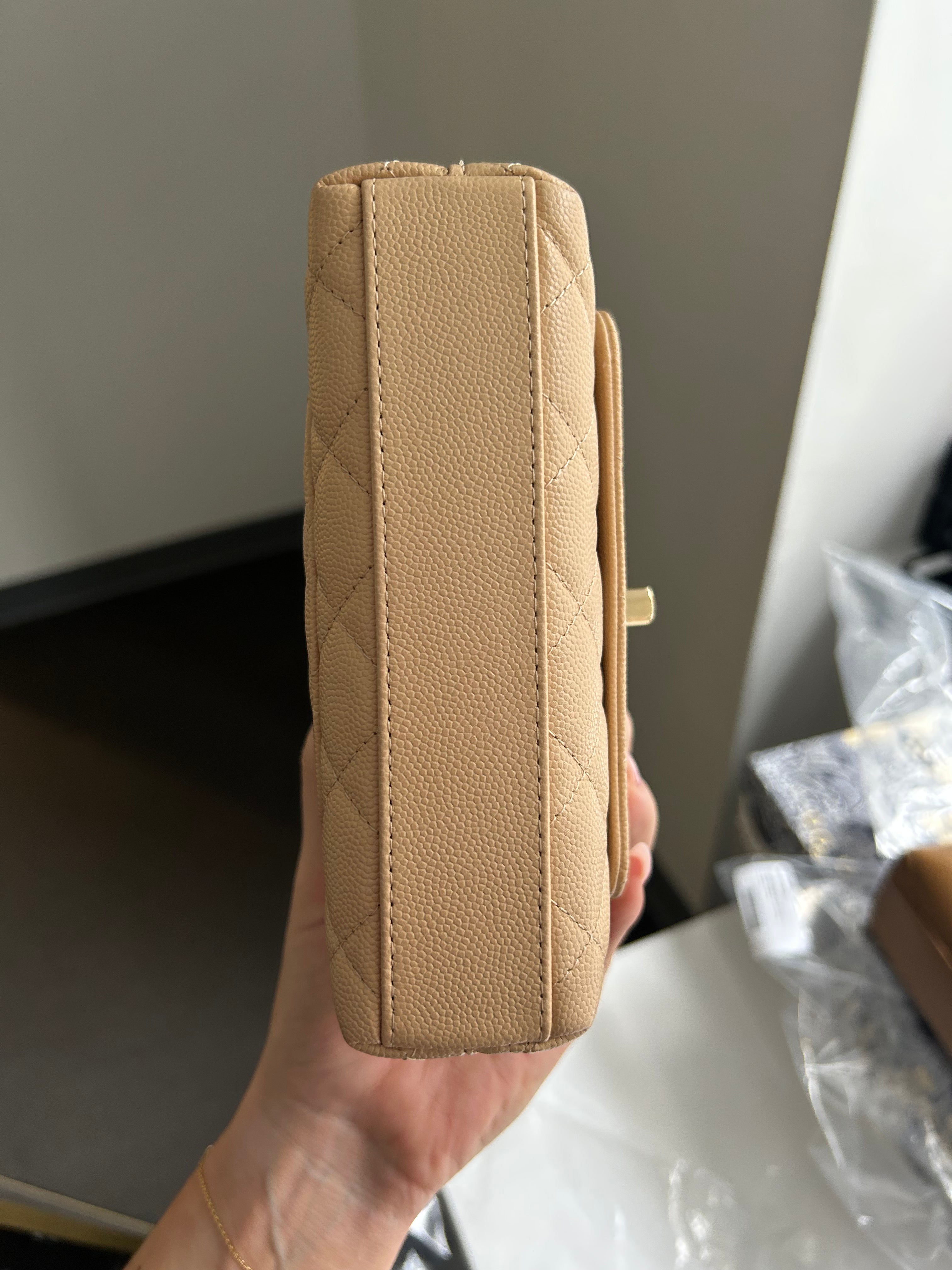 Beige Caviar Extra Mini Coco Handle