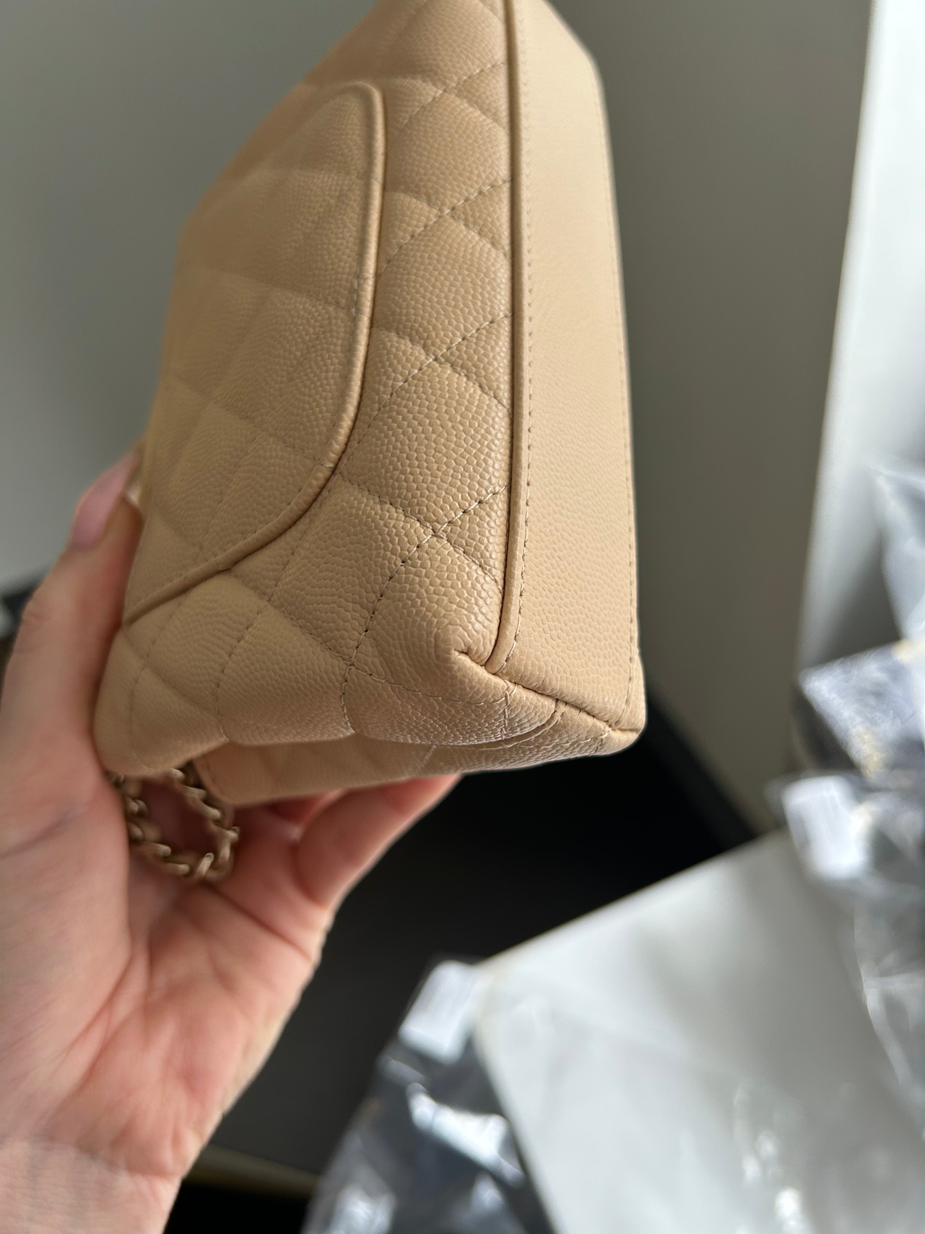 Beige Caviar Extra Mini Coco Handle