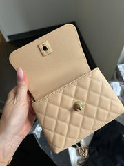 Beige Caviar Extra Mini Coco Handle