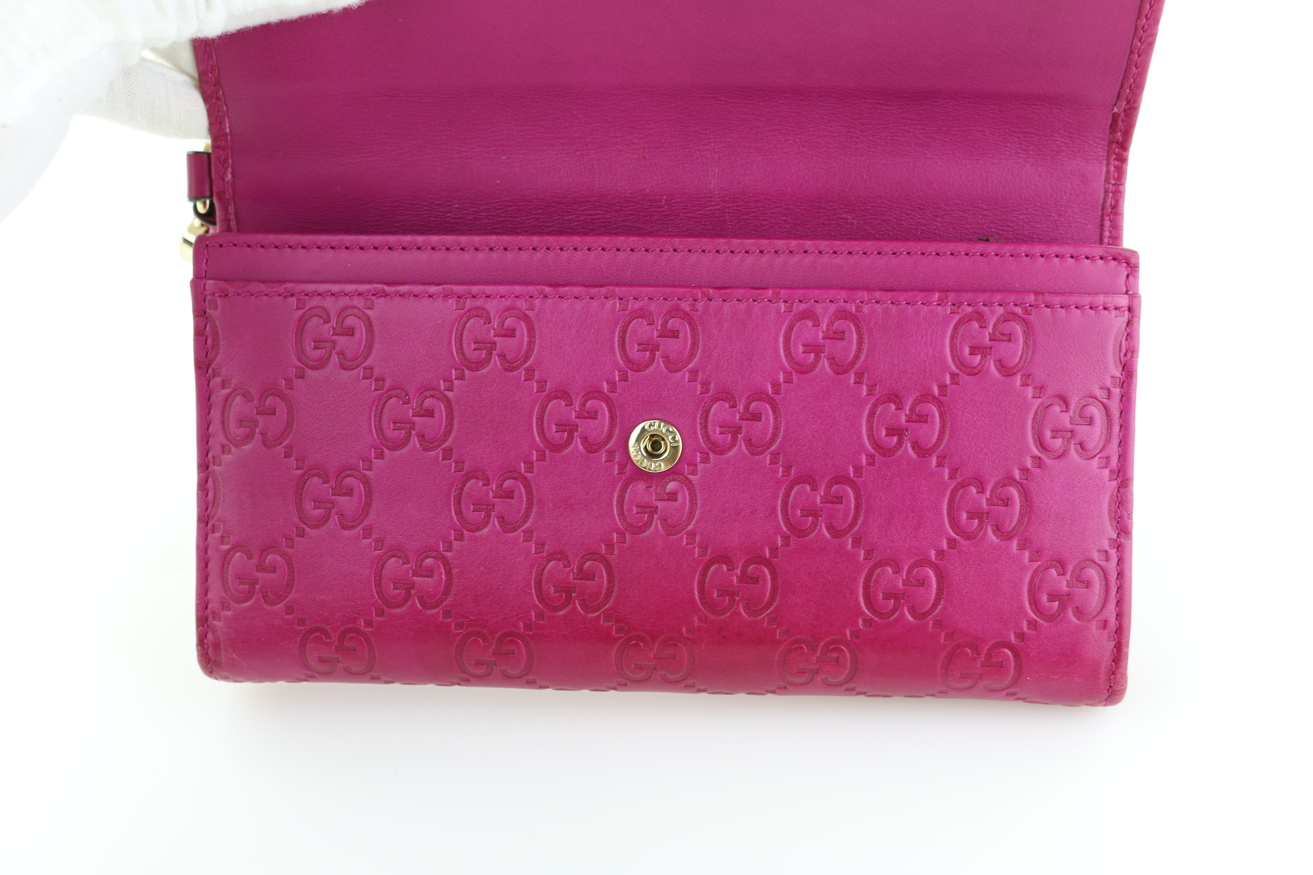 Purple Microguccissima Long Wallet