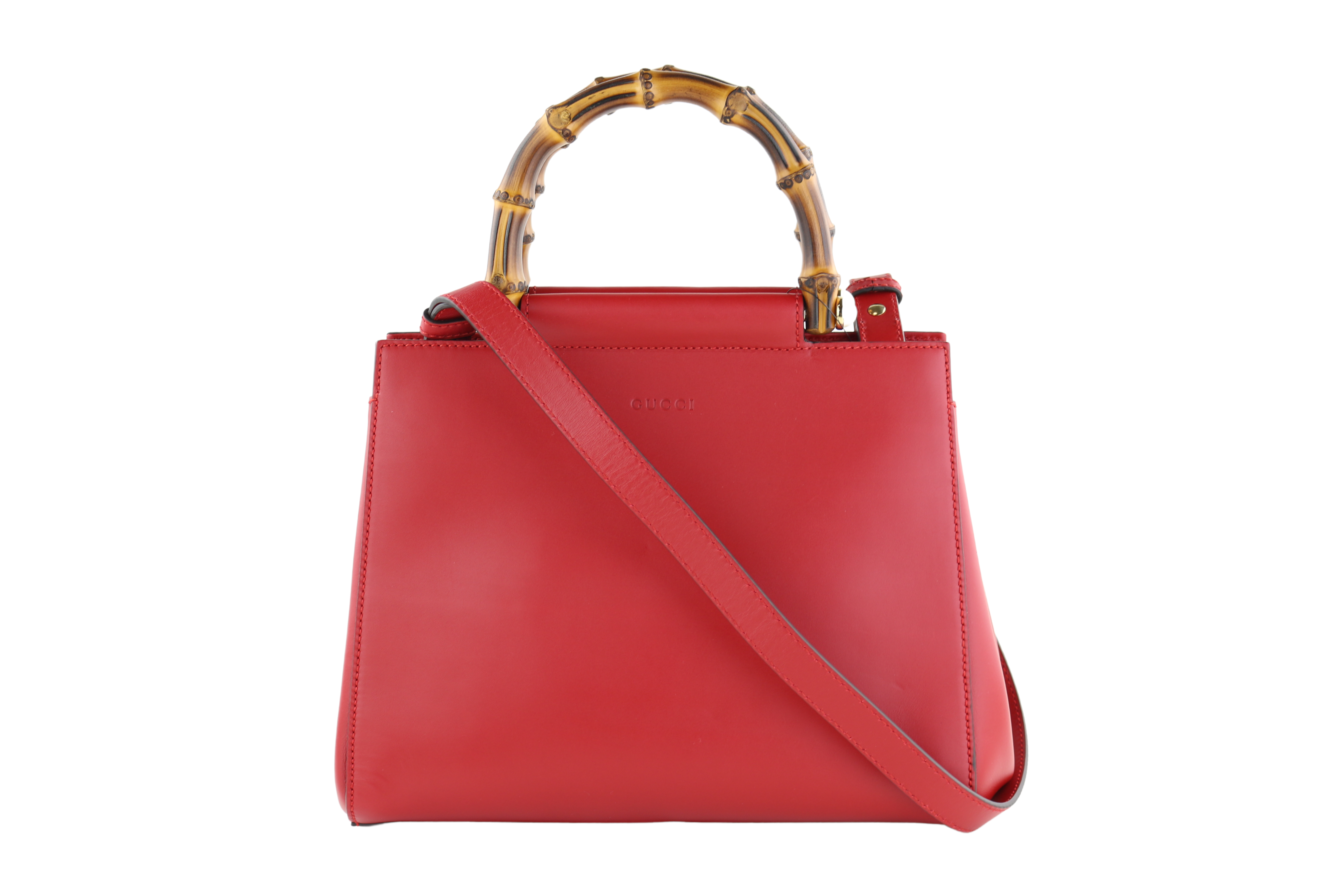 Red Small Nymphaea Top Handle Bag
