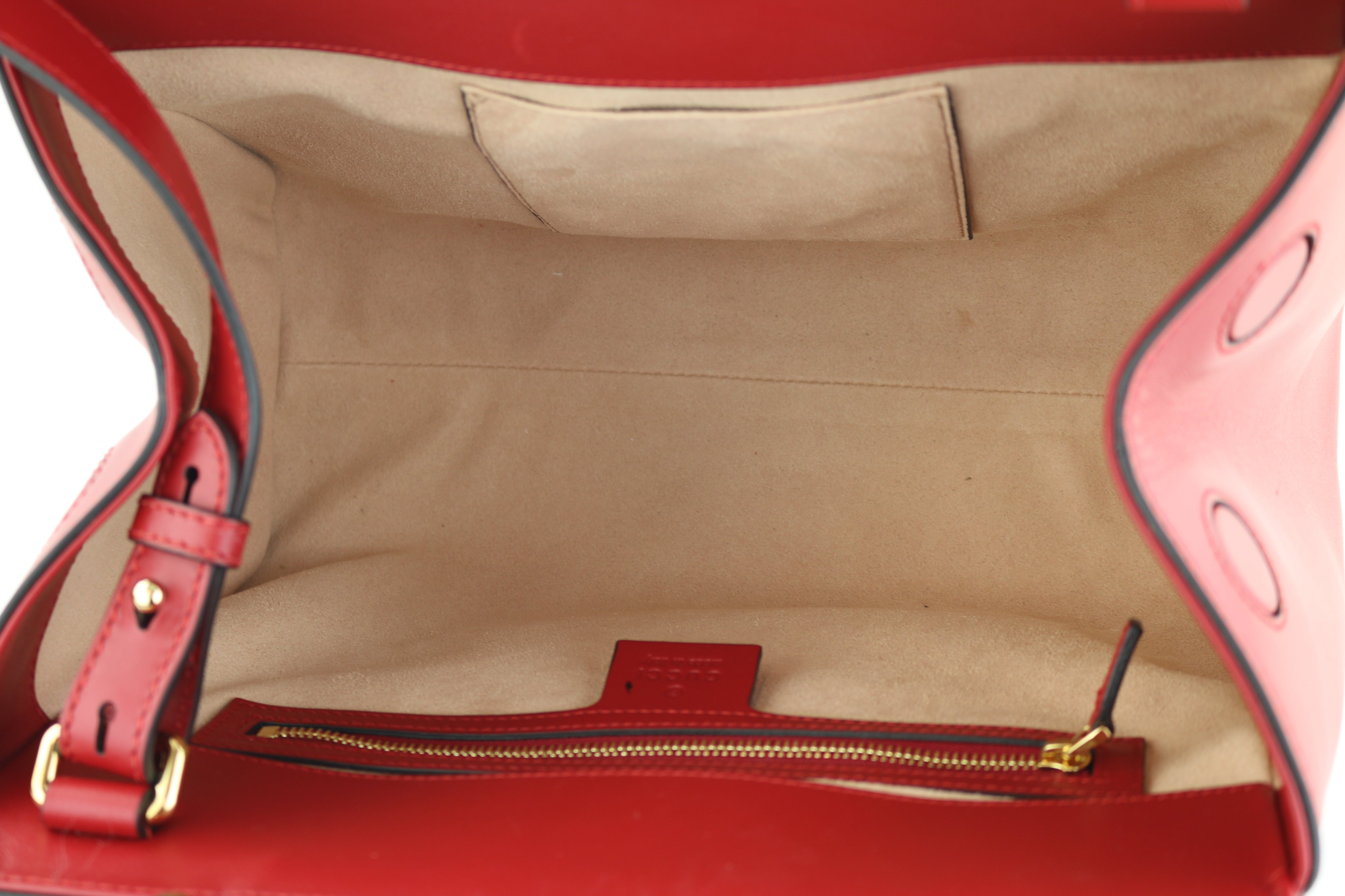 Red Small Nymphaea Top Handle Bag