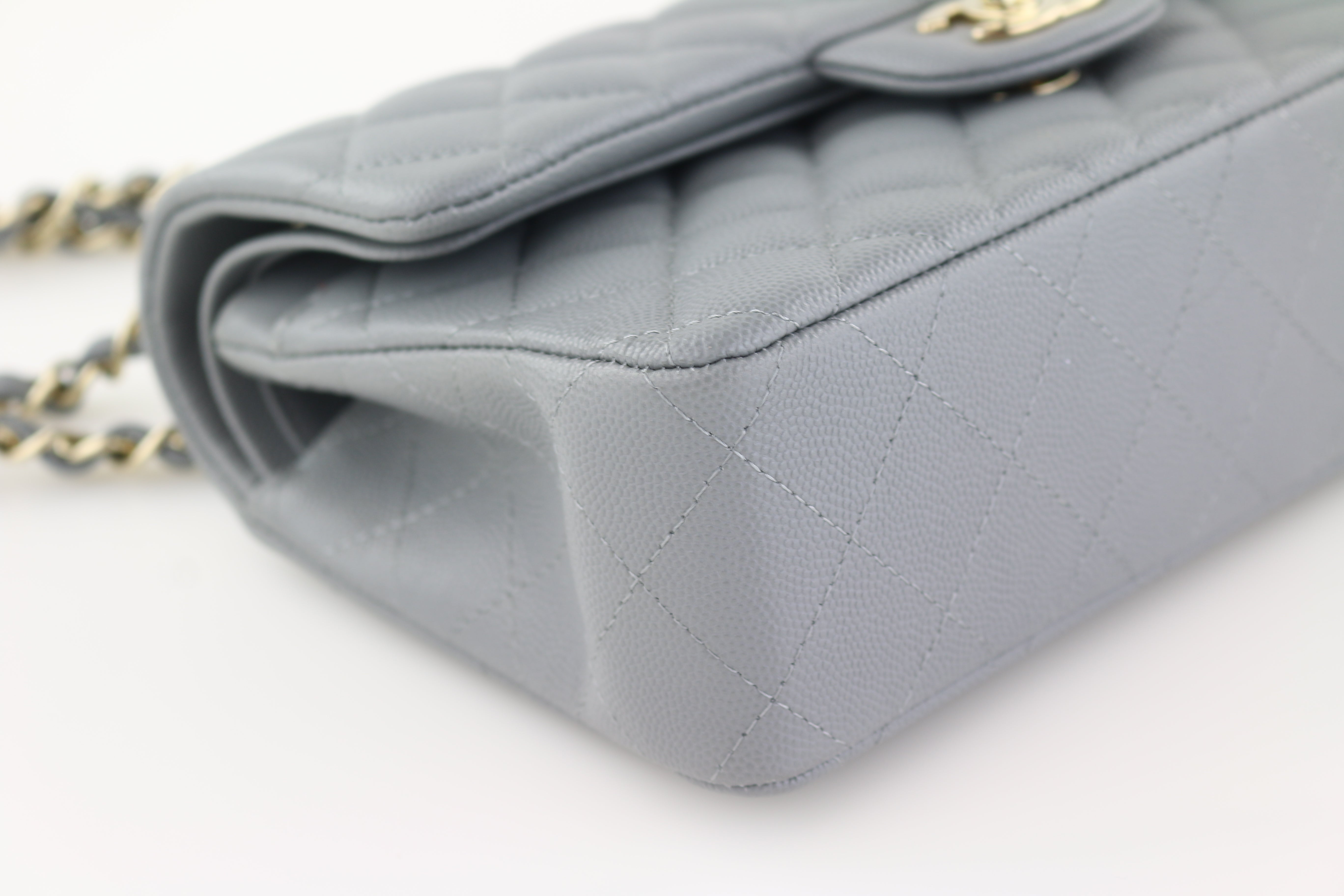 Grey Caviar Small Classic Flap