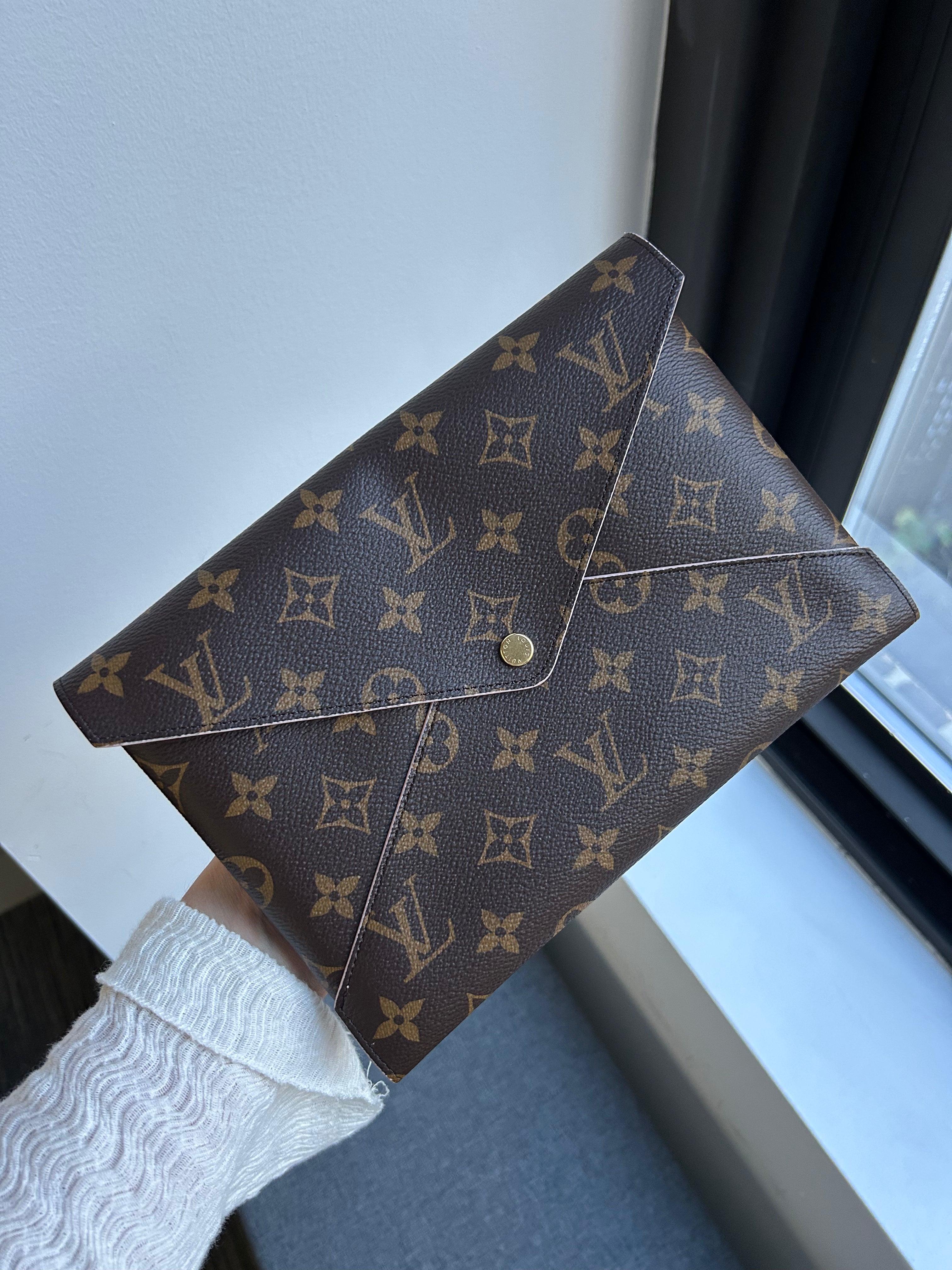 Monogram/Rose Ballerine Large Kirigami Pouch