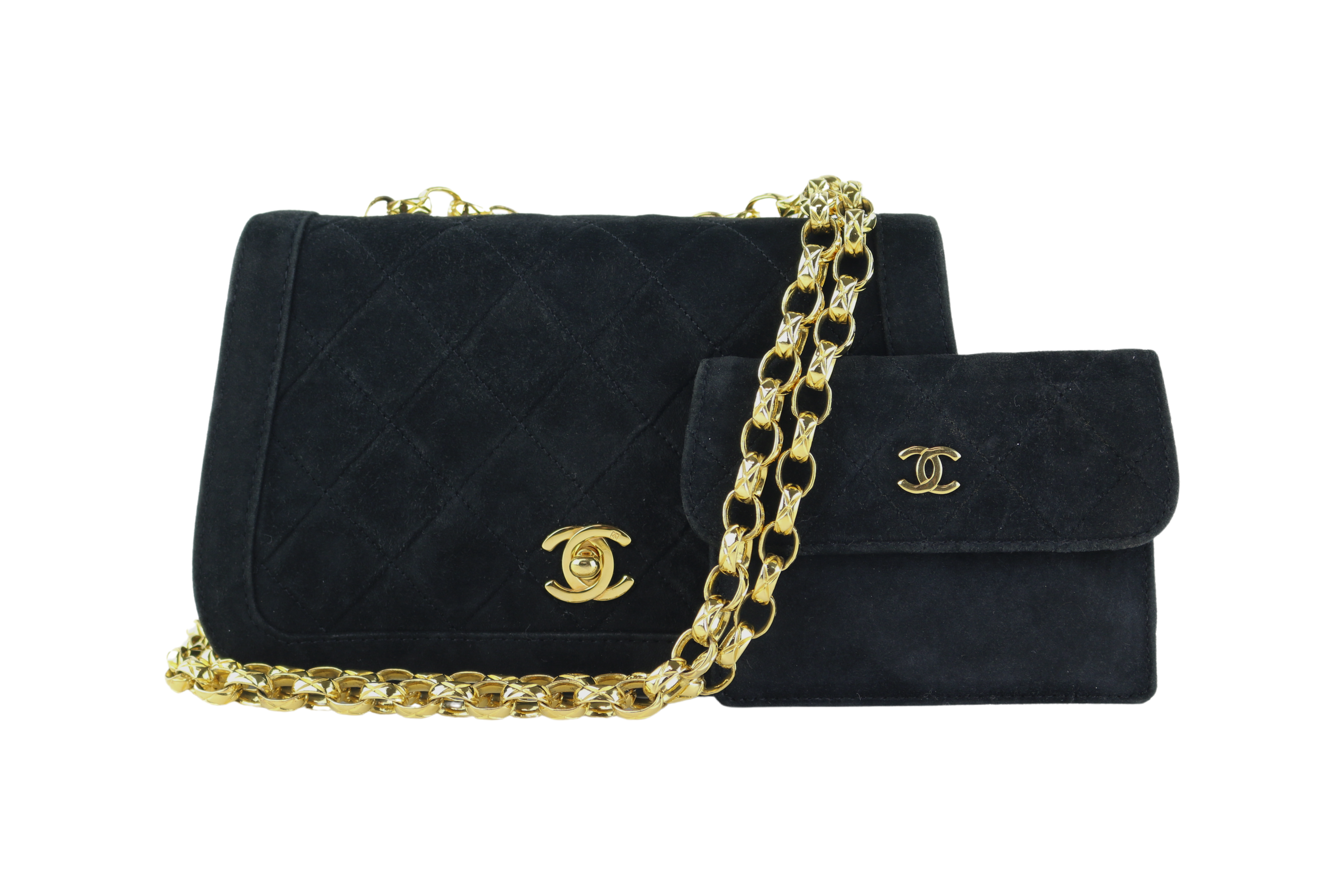 Black Suede Vintage Mini Diana