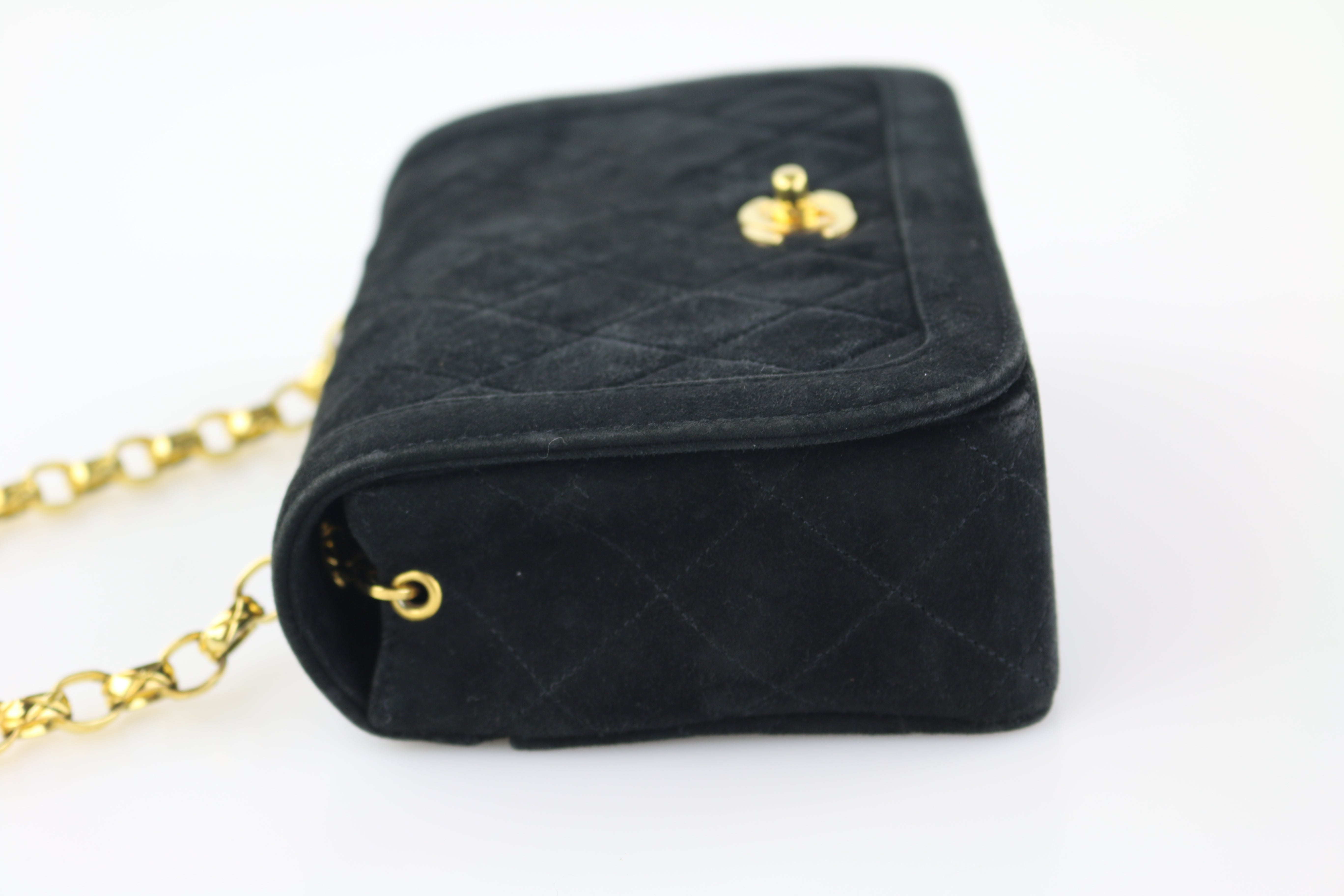 Black Suede Vintage Mini Diana