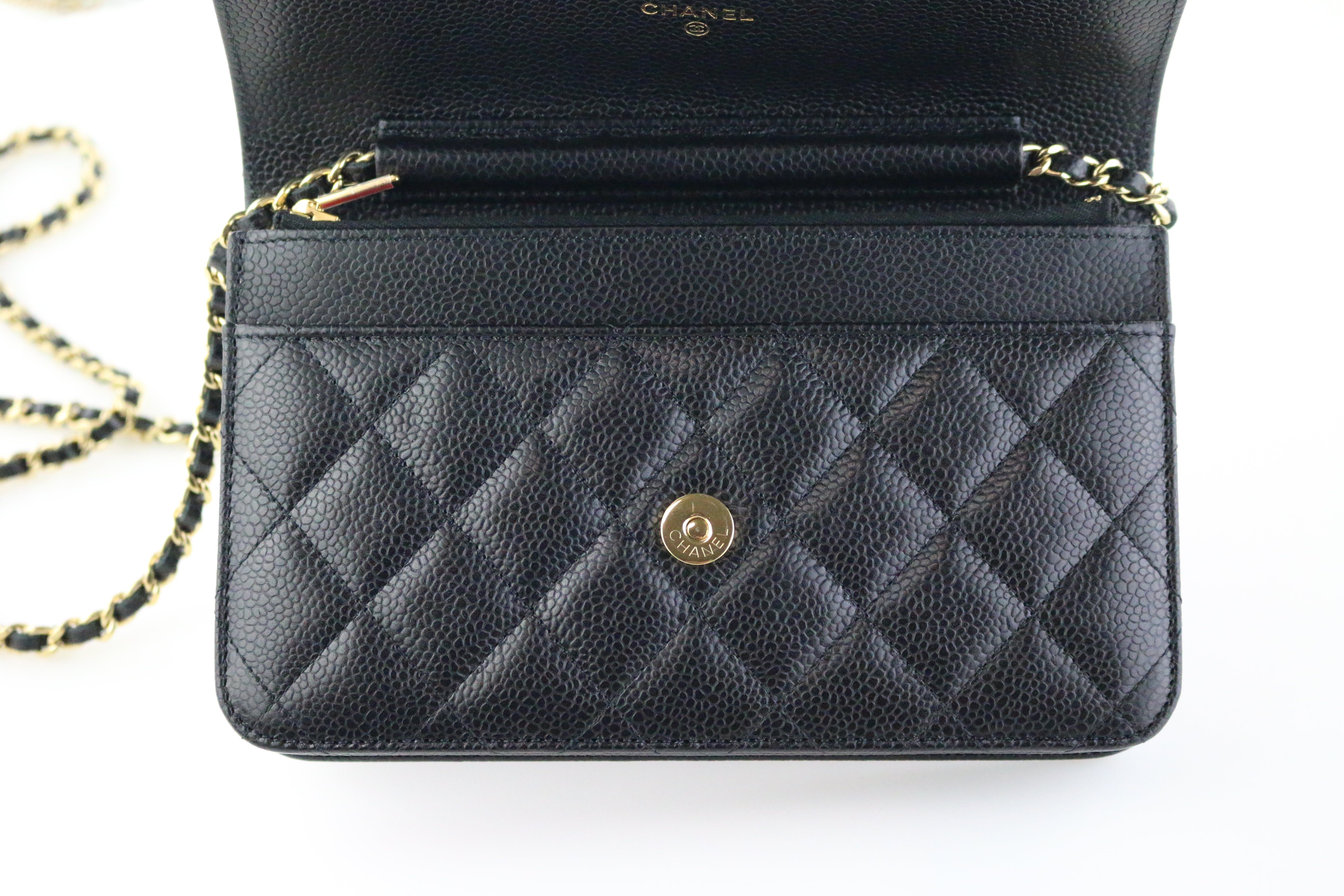 Black Caviar Wallet on a Chain