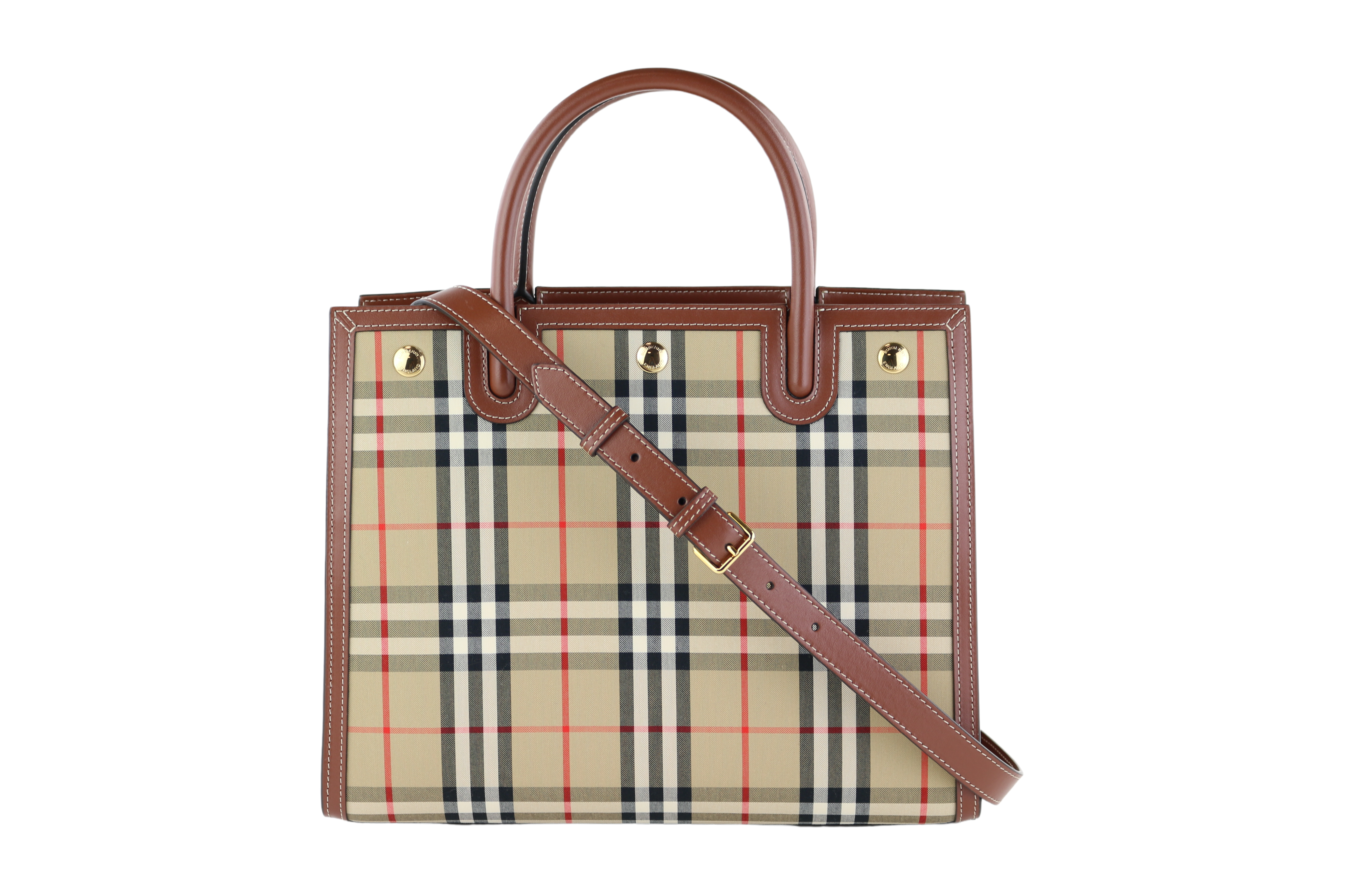 Title Two Vintage Check Canvas Tote