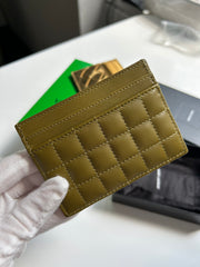 Olive Drab Lambskin Cassandre Card Holder