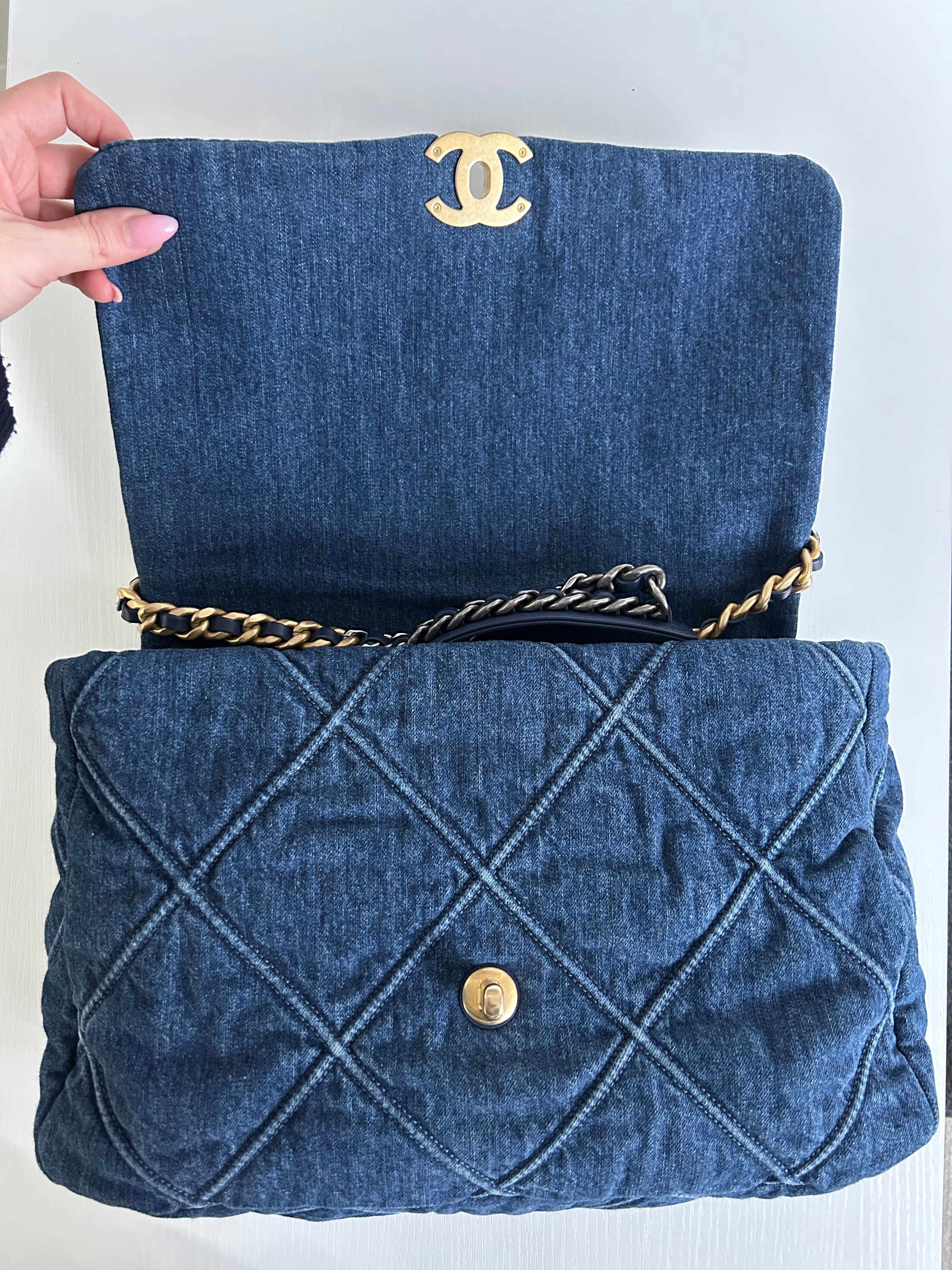 Blue Denim Maxi 19 Flap