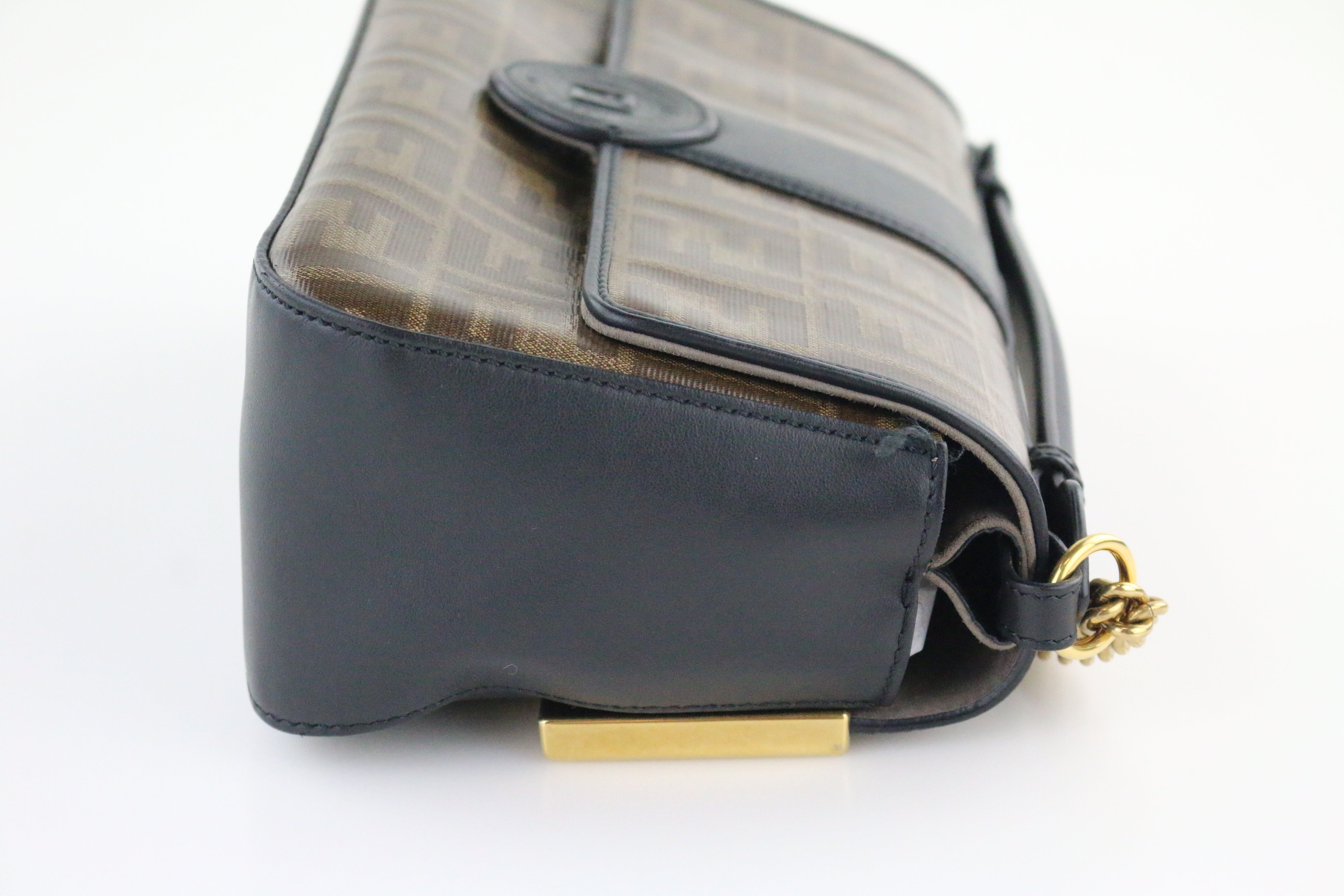 Zucca Coated Canvas Medium 1974 Double F Flap Bag