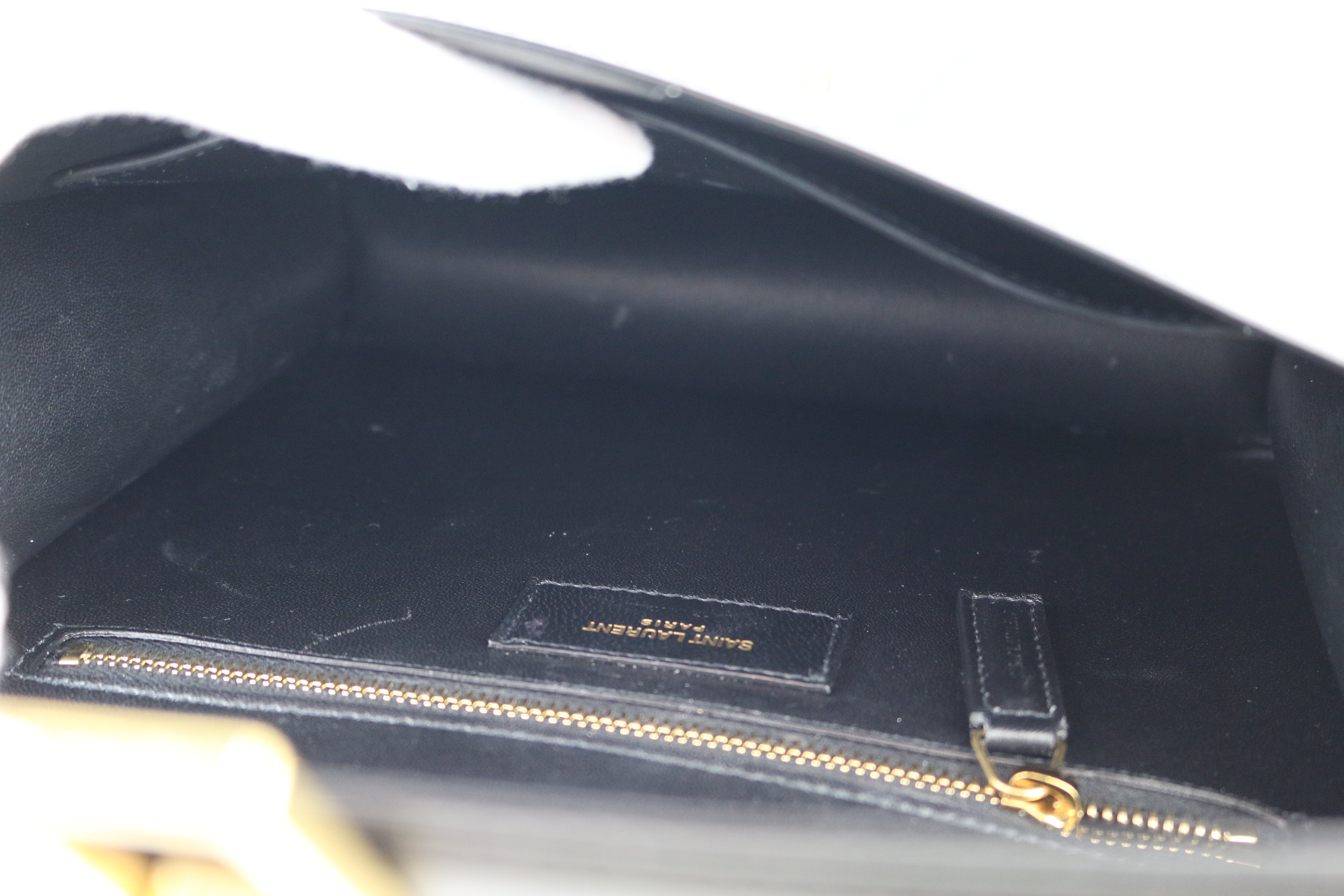 Black Smooth Calfskin Carre Shoulder Bag
