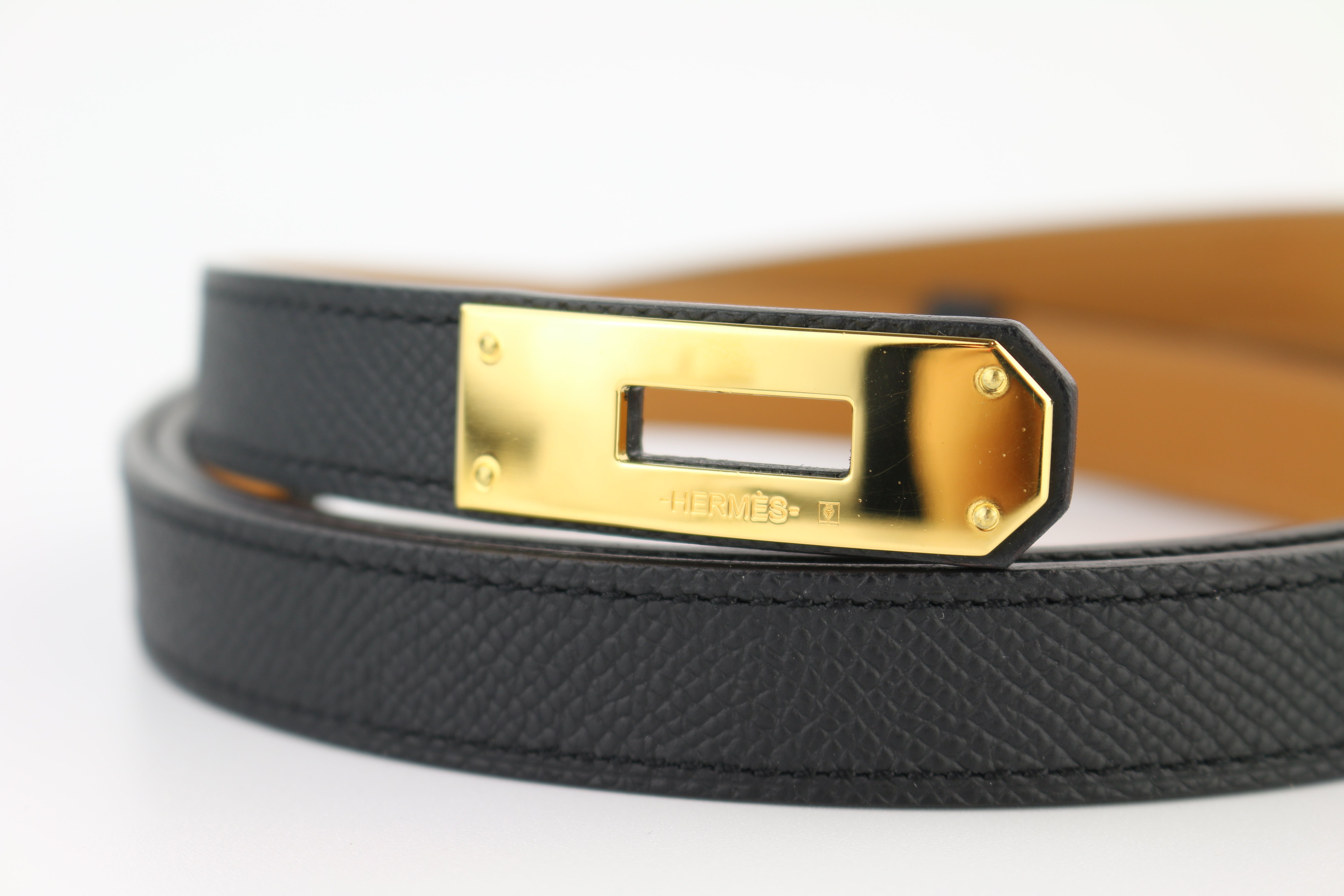 Black Epsom Kelly 18 Belt