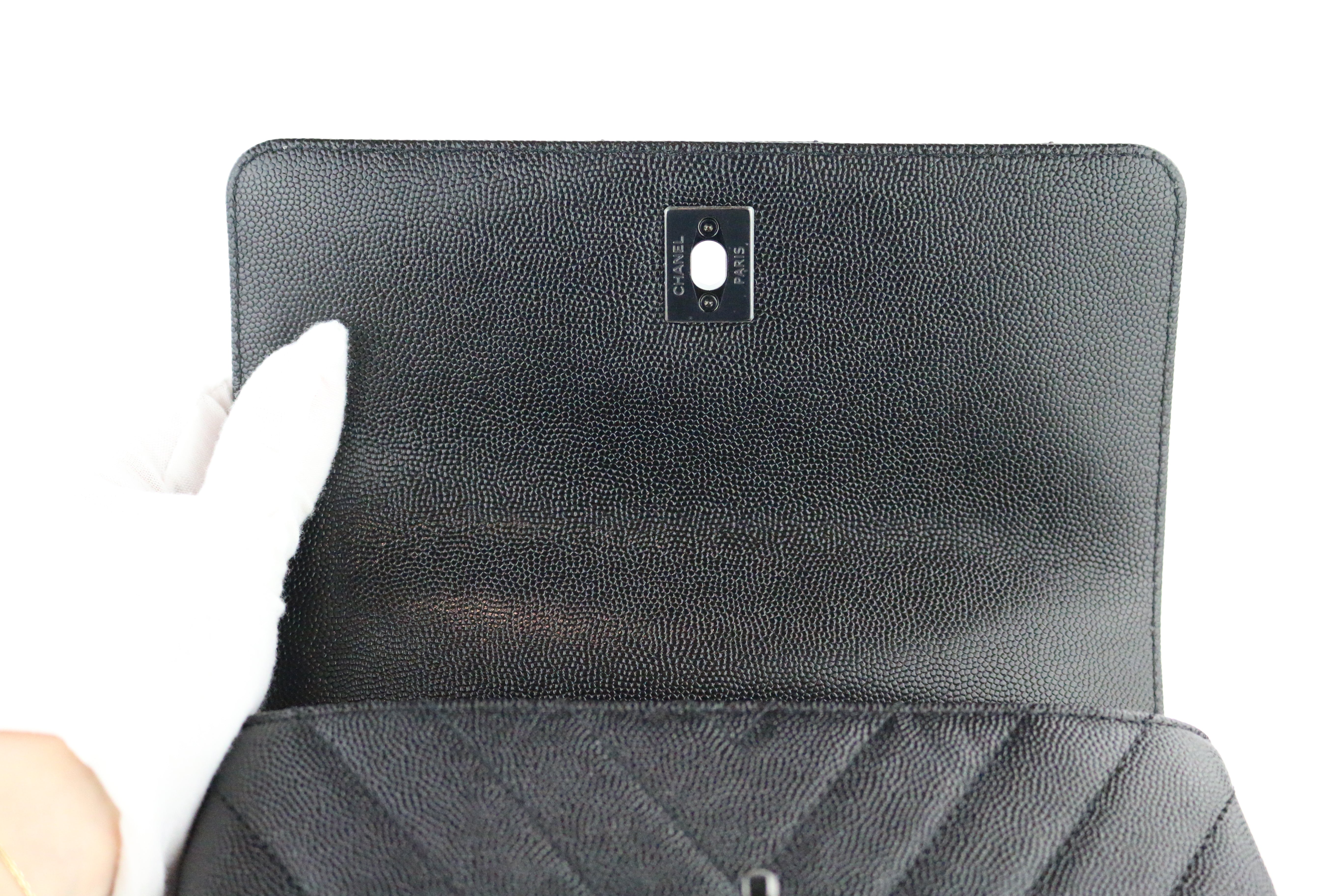 So Black Caviar Chevron Mini Coco Handle