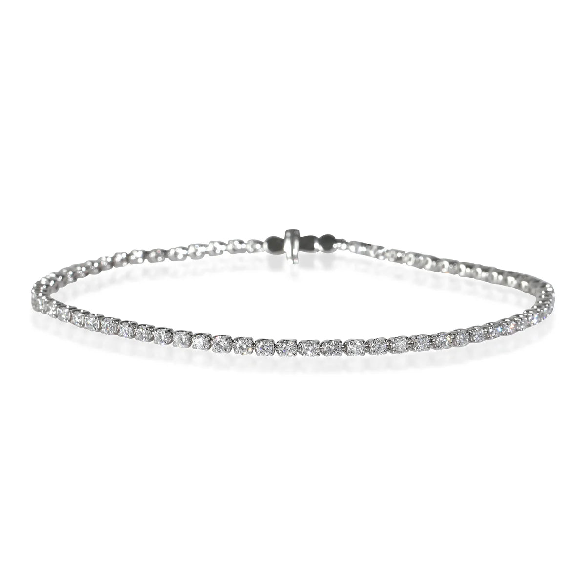 White Gold 2ctw Lab Grown Diamond Tennis Bracelet