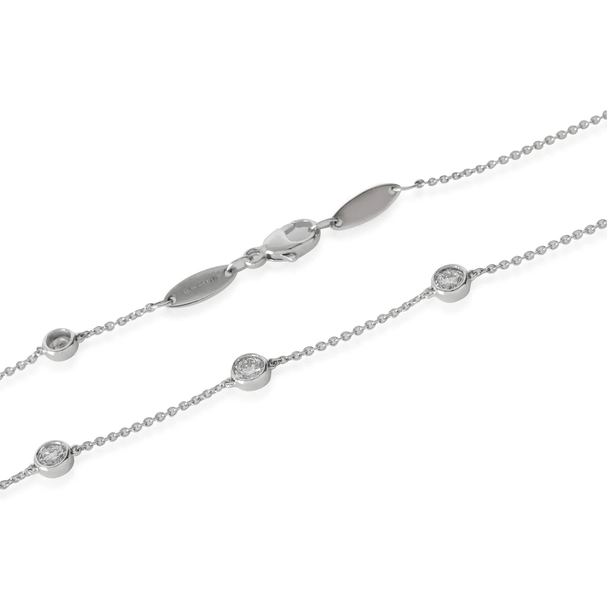 White Gold 2ctw Lab Grown Diamond by the Inch Necklace