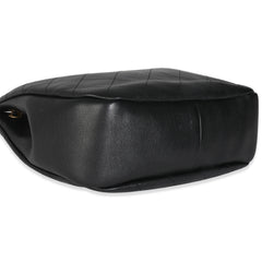 Black Quilted Lambskin CC Drawstring Hobo