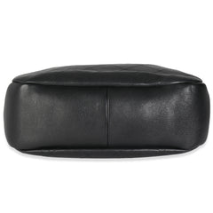Black Quilted Lambskin CC Drawstring Hobo