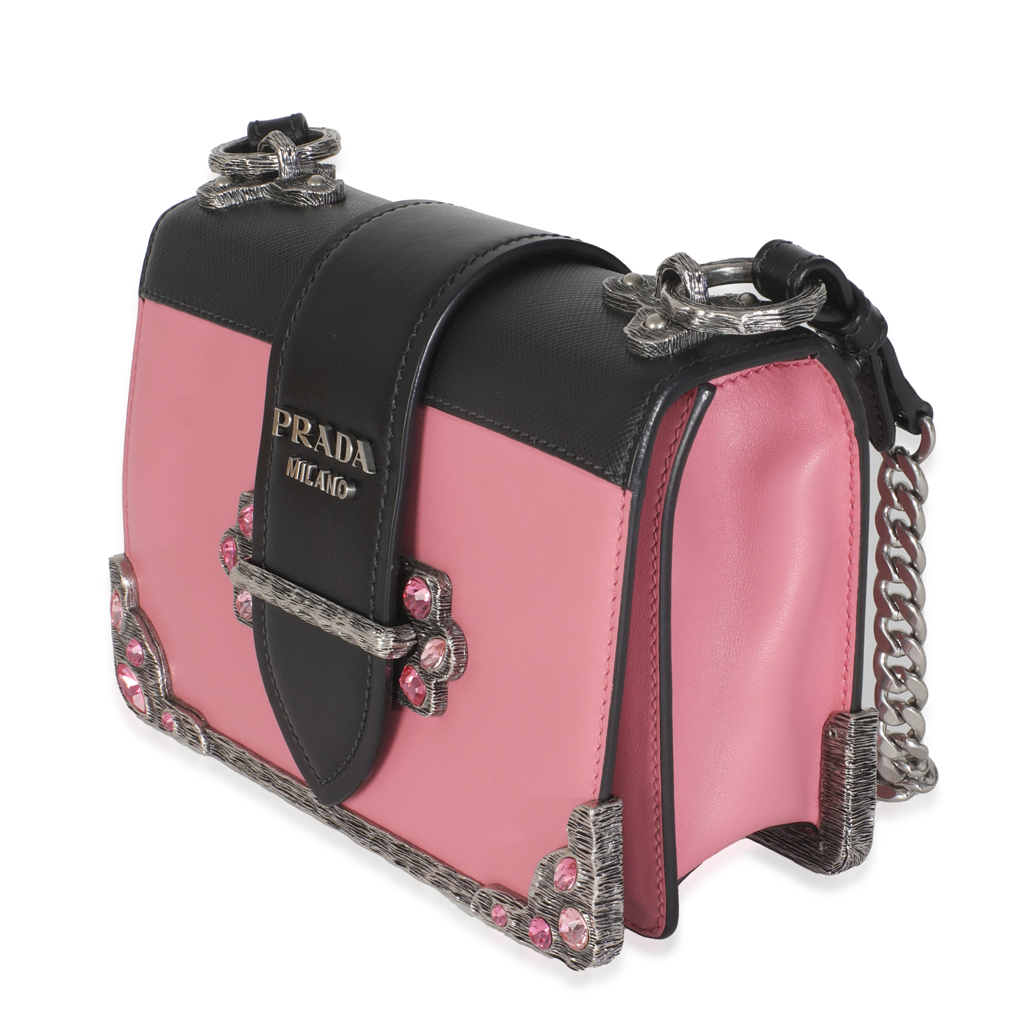 Pink Embellished Small Cahier Bag