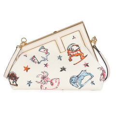White Astrology Embroidered Canvas Small First