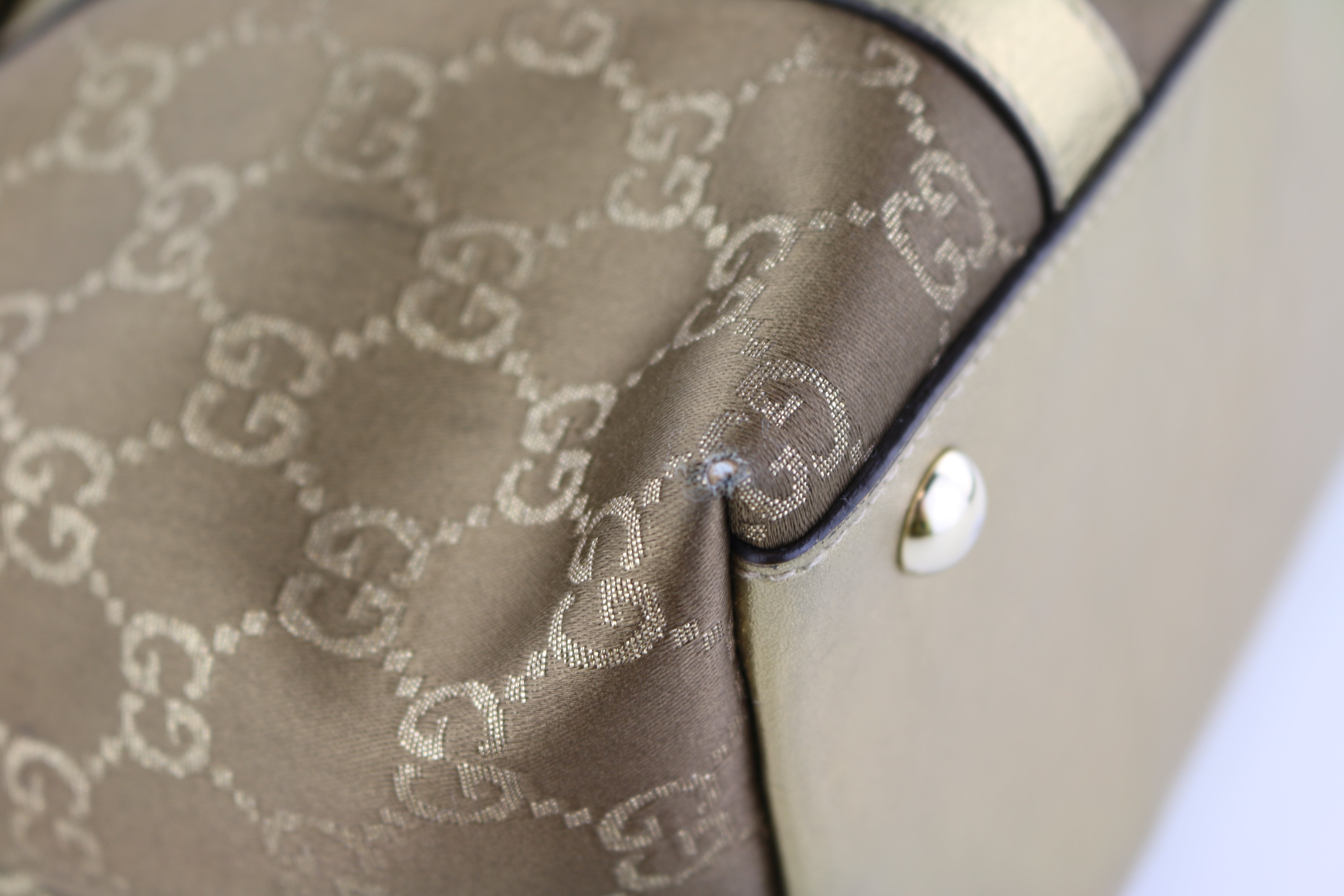 Gold Metallic GG Medium Abbey Tote
