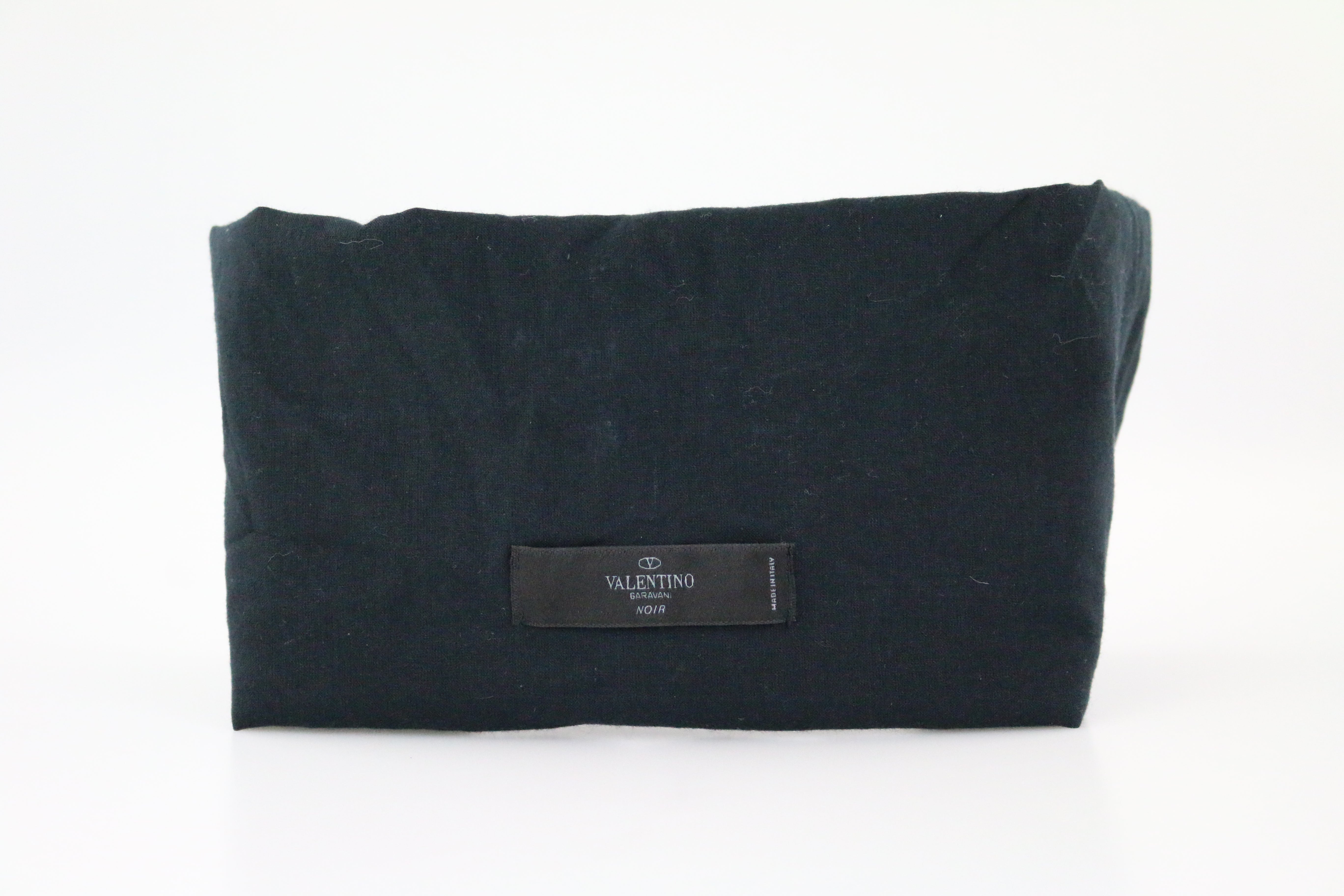 Black Vitello Medium Glam Lock Rockstud Flap