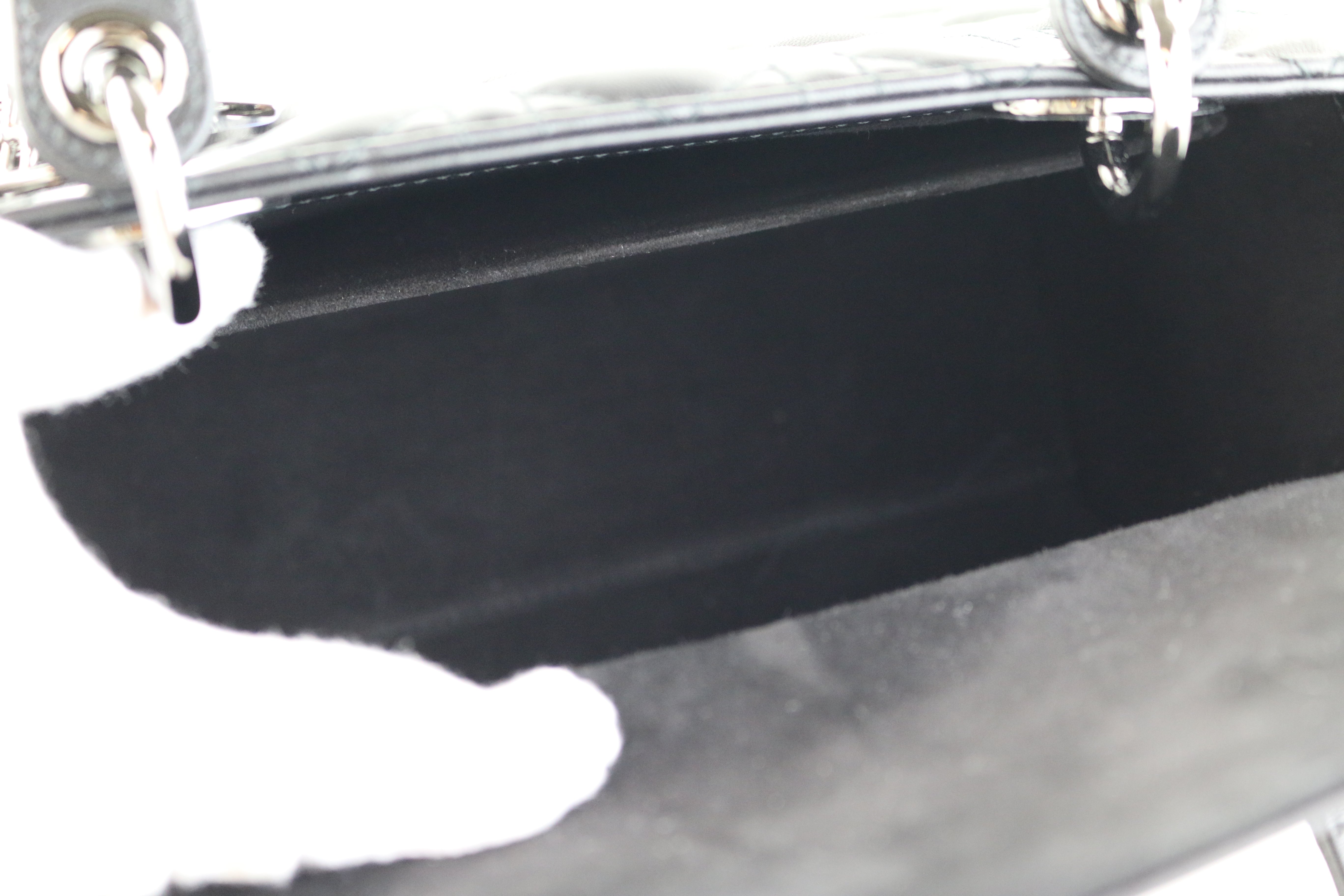 Black Lambskin Medium Lady Dior