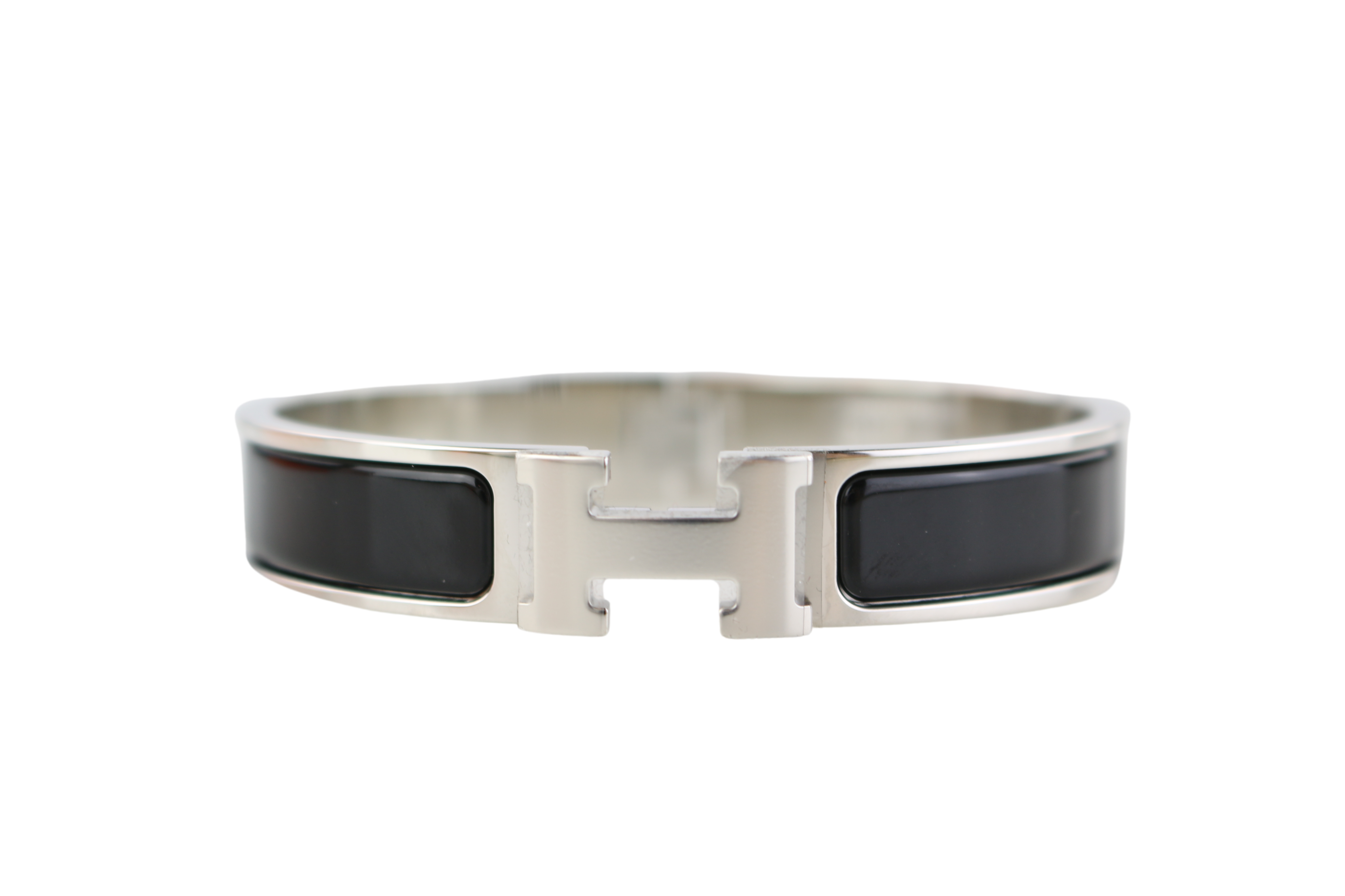 Noir Enamel/Silver Narrow Clic Clac GM