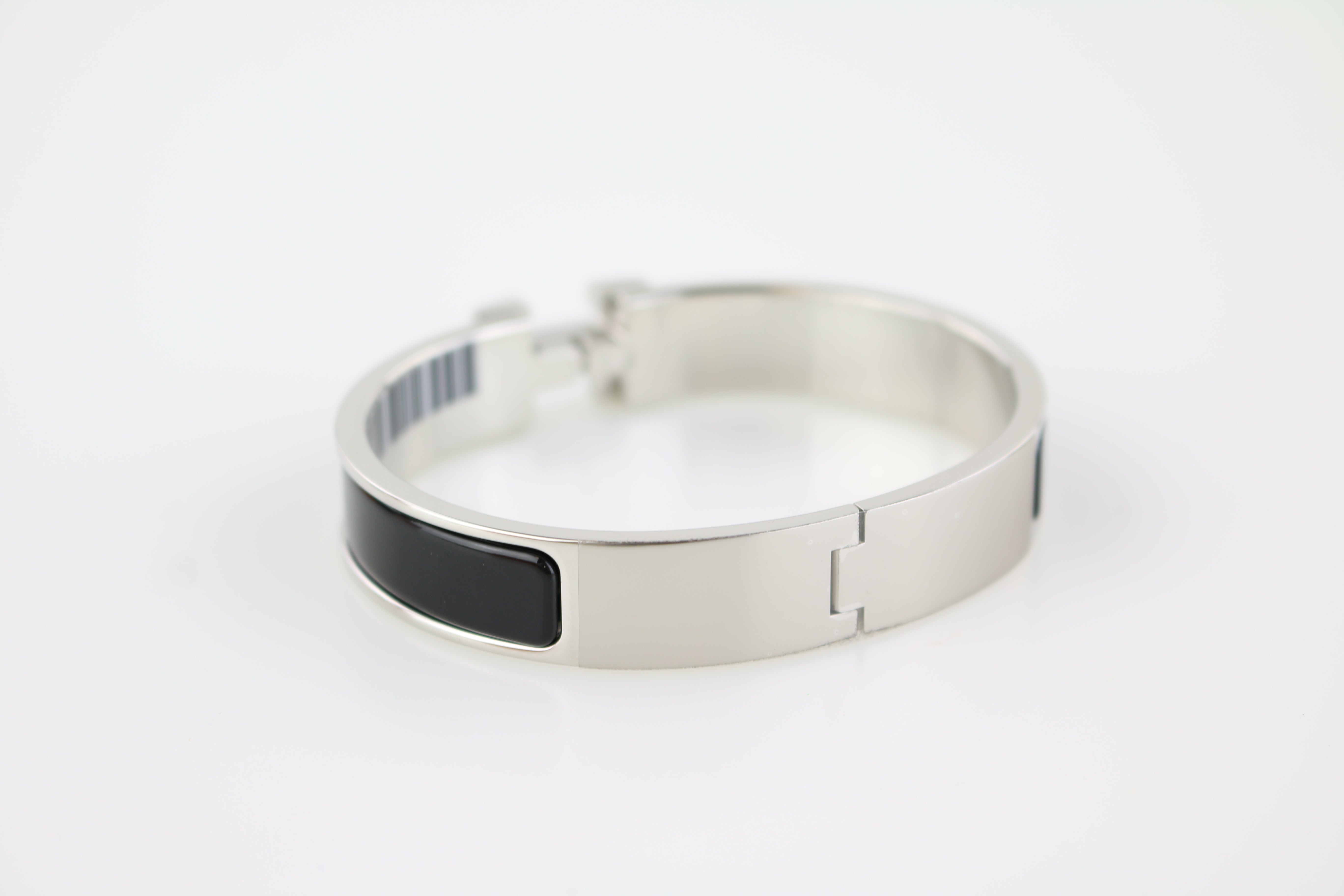 Noir Enamel/Silver Narrow Clic Clac GM