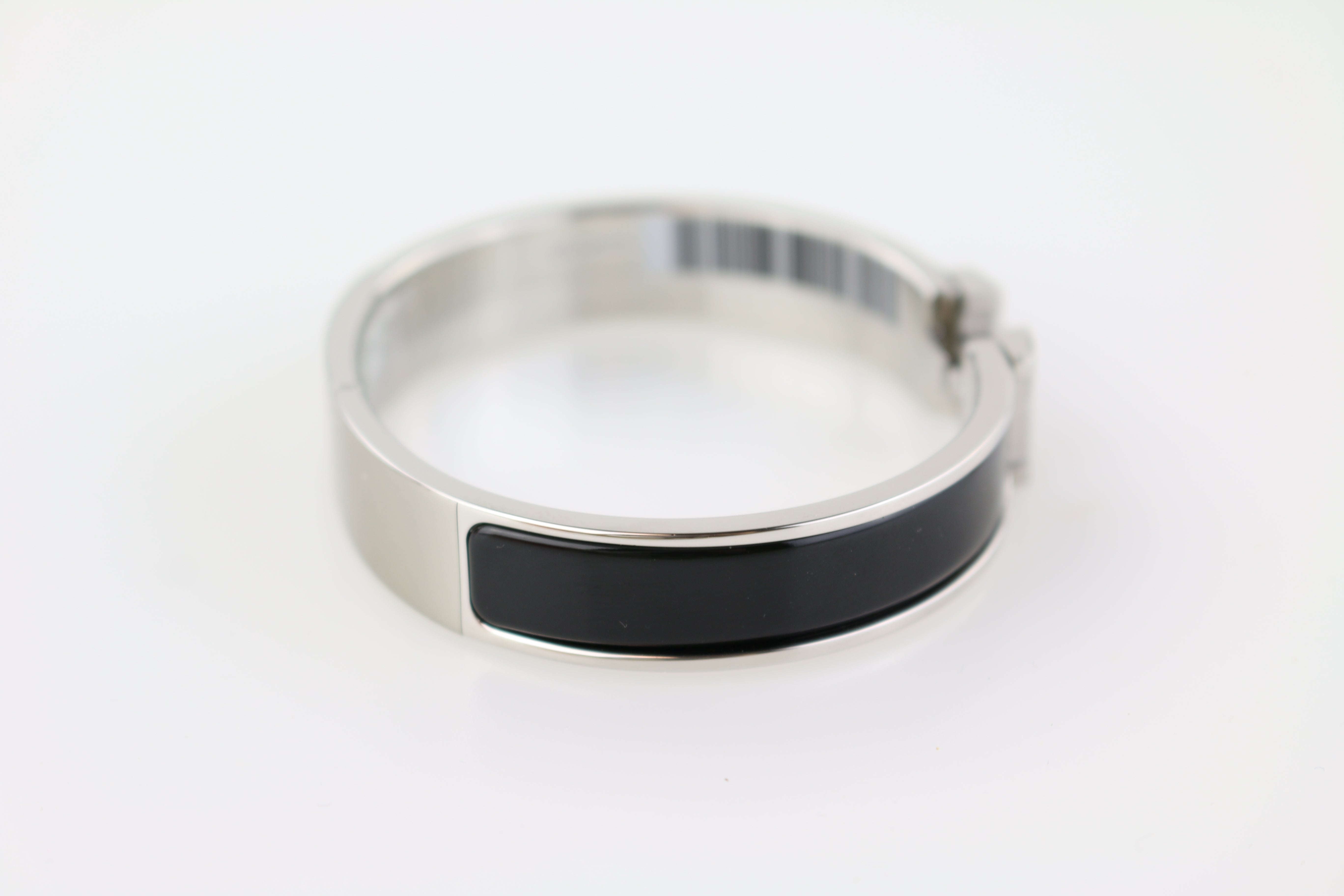 Noir Enamel/Silver Narrow Clic Clac GM