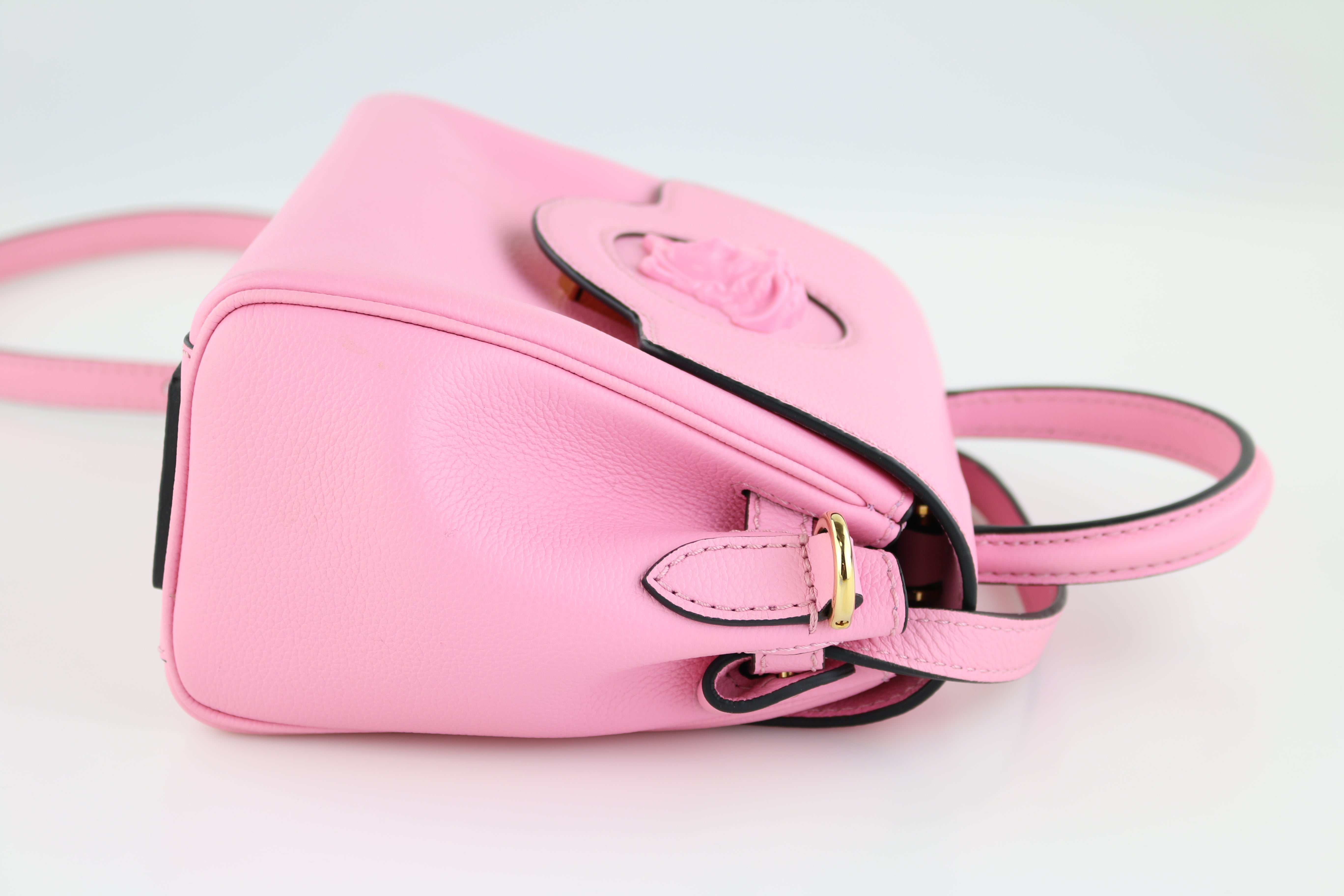 Grained Calfskin Small Medusa Top Handle Bag