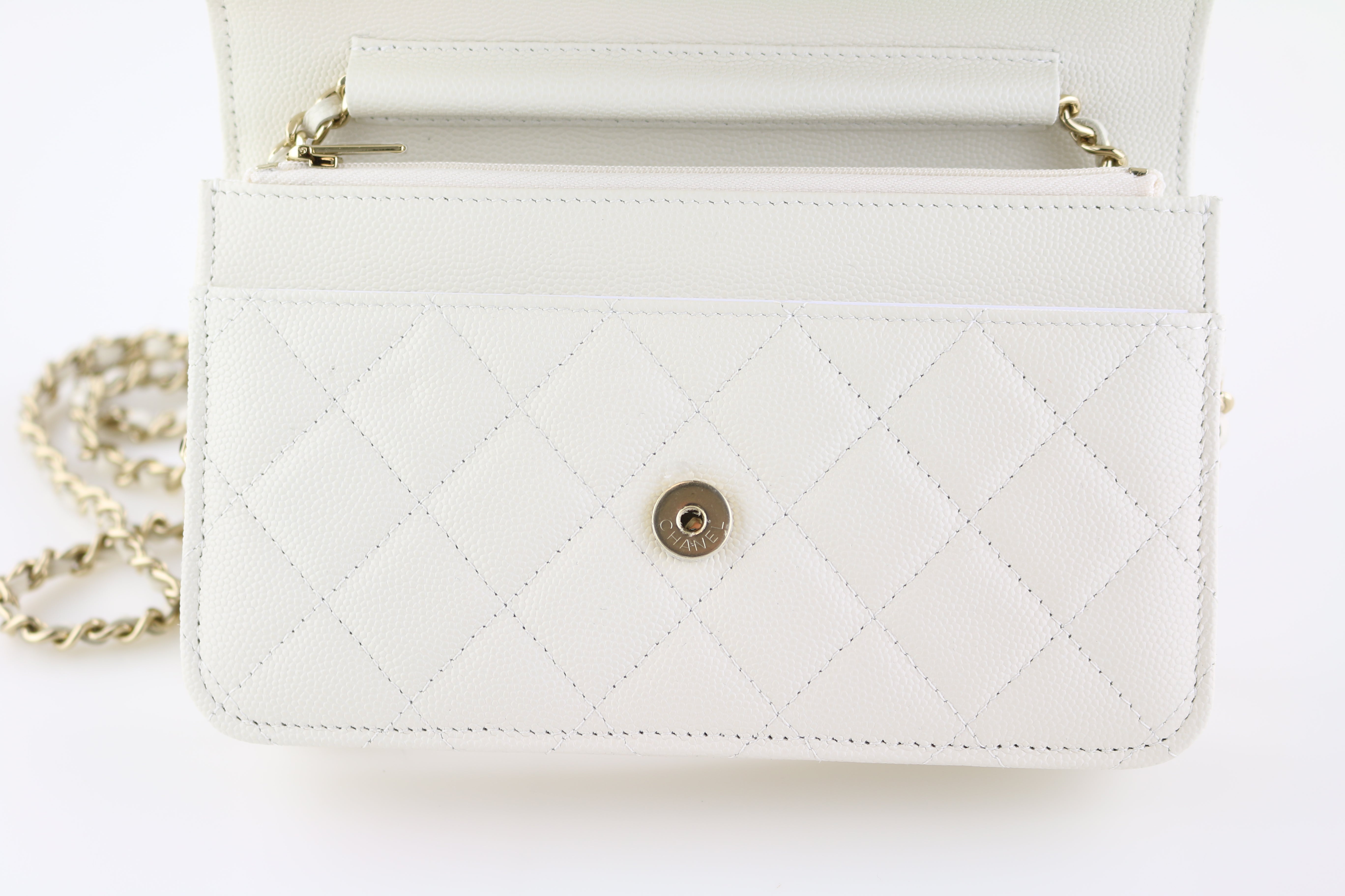 White Caviar Wallet on a Chain
