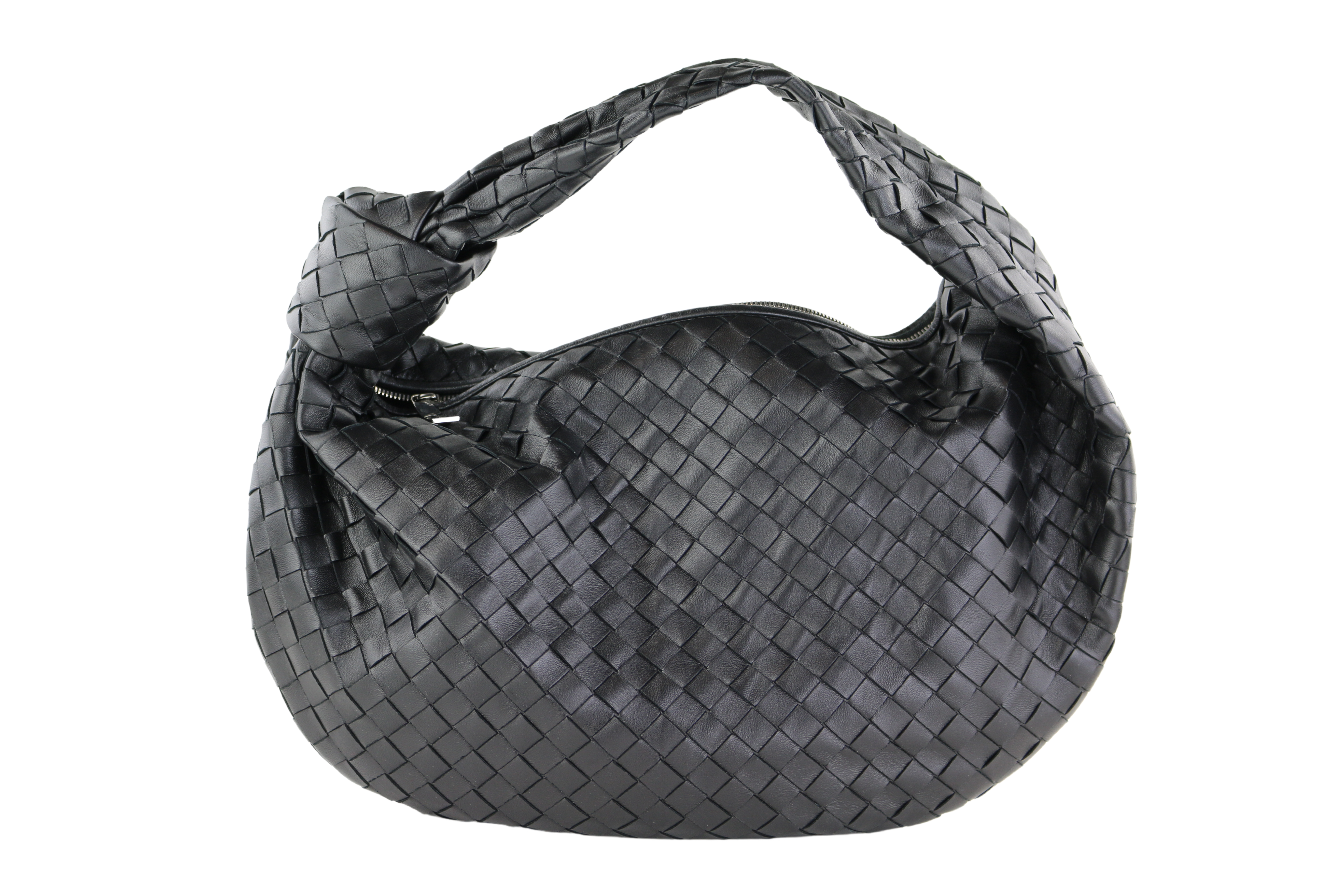 Black Small Intreccio Jodie Hobo