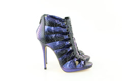 Purple Iridescent Ember Snakeskin Heels