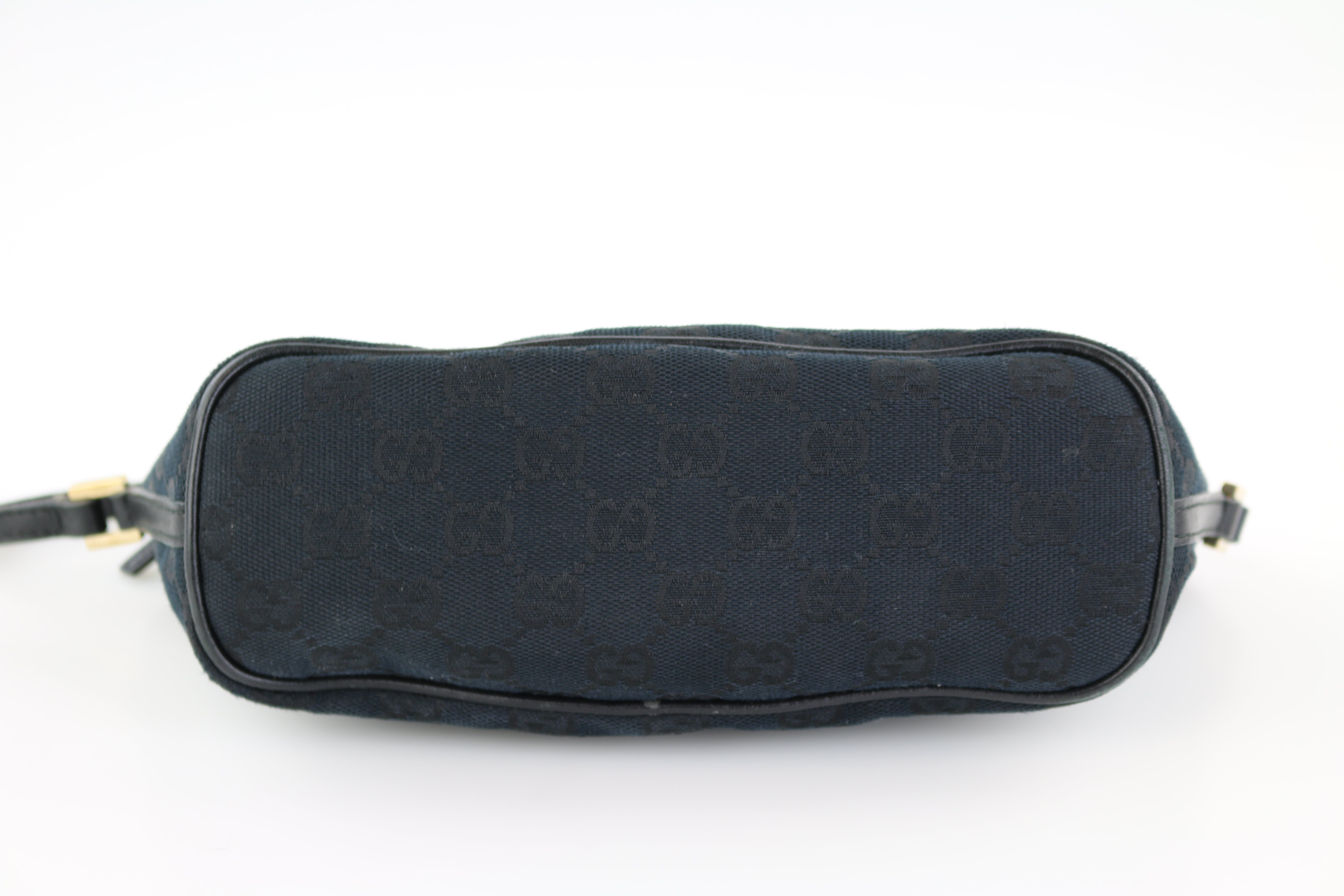 Black GG Nylon Wristlet