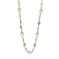 Gold Vintage Gripoix/Pearl Necklace