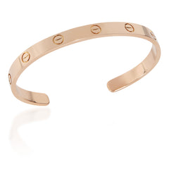 18k Rose Gold Love Cuff Bracelet 18