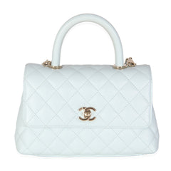 Light Blue Caviar Mini Coco Handle
