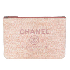 Pink Tweed Deauville Pouch