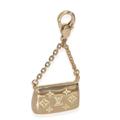 Yellow Gold Monogram Purse Charm