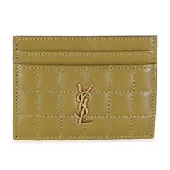 Olive Drab Lambskin Cassandre Card Holder