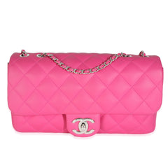 Pink Rubber Medium Coco Rain Flap Bag