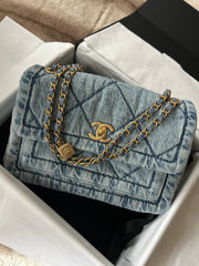 Blue Denim Maxi Flap