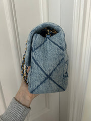 Blue Denim Maxi Flap